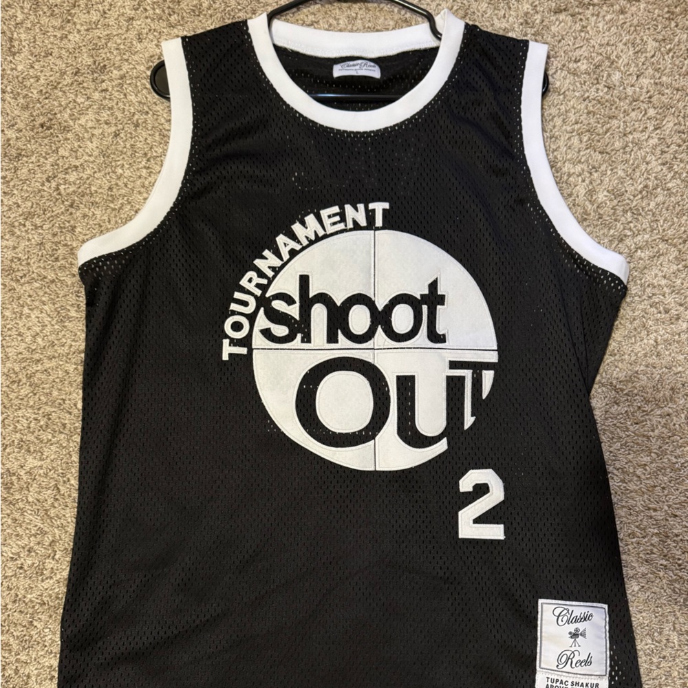 Tupac Classic Black and White Graphic Jersey